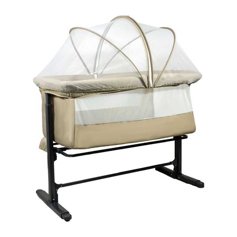Cuna Colecho con Mosquitero MySide LX Beige Bebesit-3
