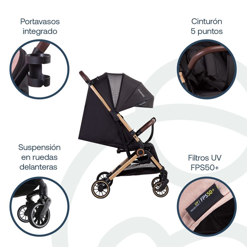 Coche Maleta Compacto Travel System Soho Negro Bebesit-1