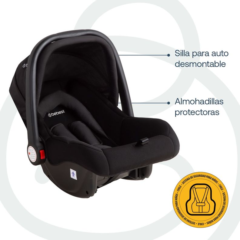Coche Maleta Compacto Travel System Soho Negro Bebesit-2