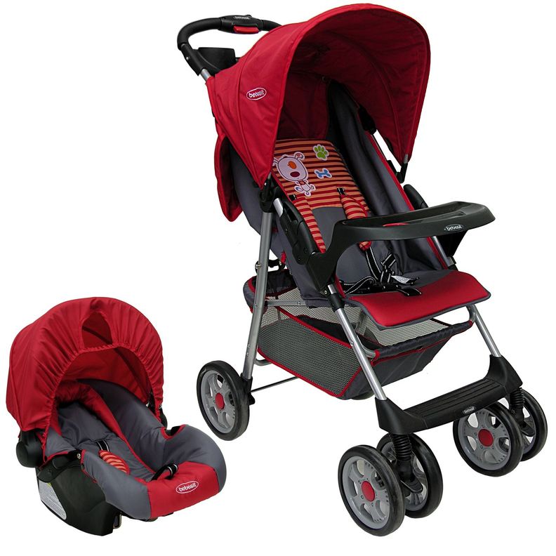 Coche Travel System Zoom Rojo Bebesit-0