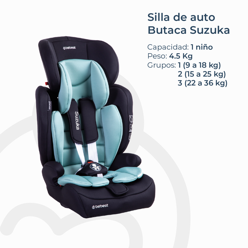 Silla de Auto Butaca Suzuka Verde Bebesit-2