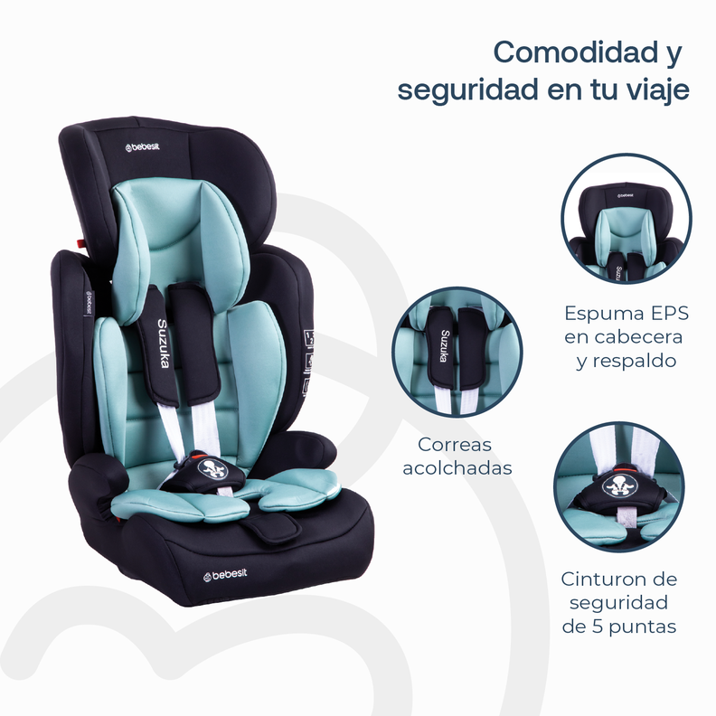 Silla de Auto Butaca Suzuka Verde Bebesit-3