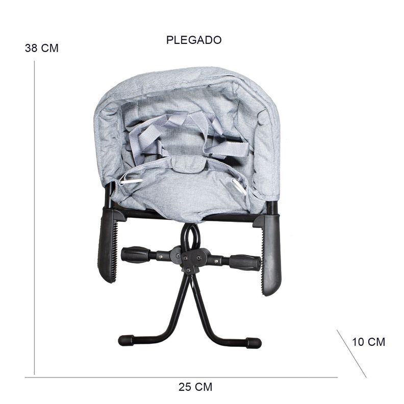 Silla de Comer Eat & Bear Gris Sujeción de Mesa Portable-6