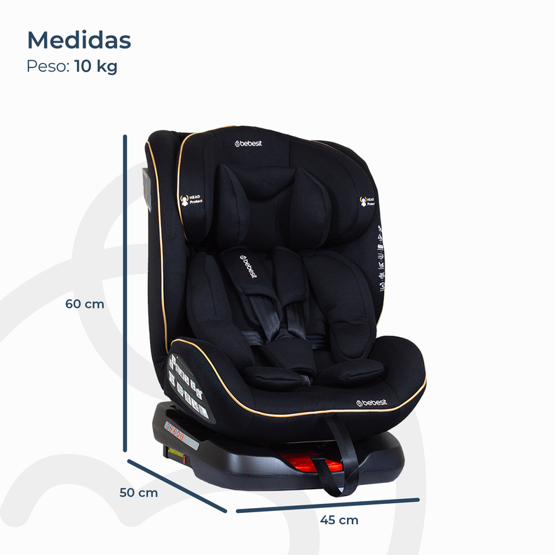 Silla de Auto Convertible Supra 360° Black Gold-7