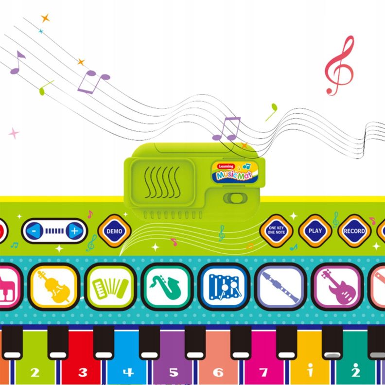 Alfombra musical Bebe Piano Caricatura de Animales-1