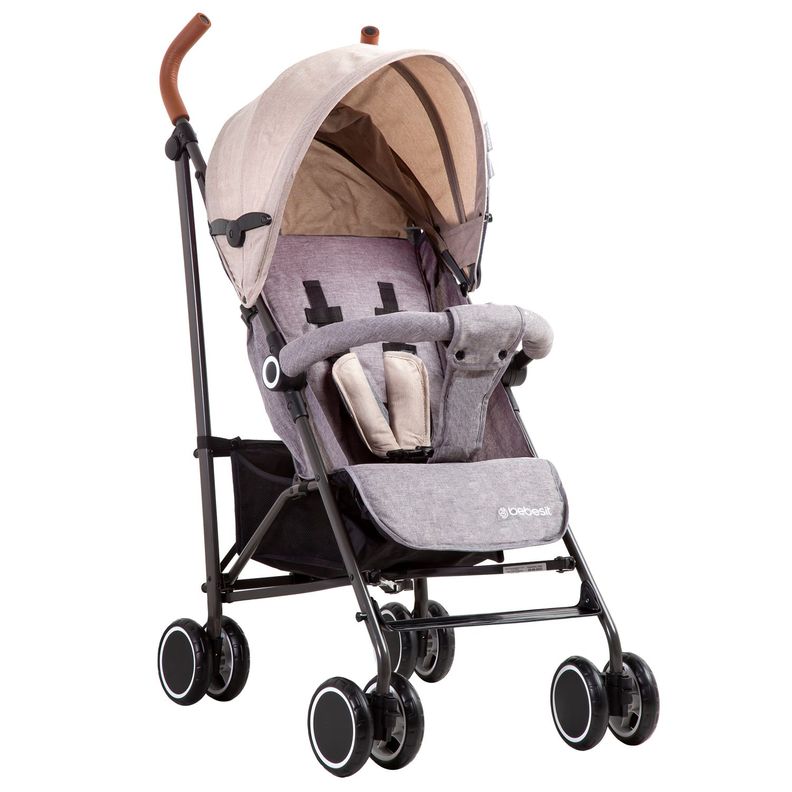 Coche Paragua Clap Melange Beige-3