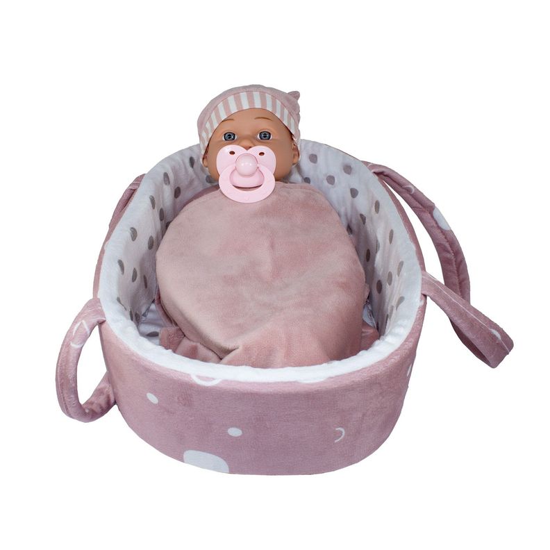 Muñeca Bebe Lucía con cuna y accesorios-2