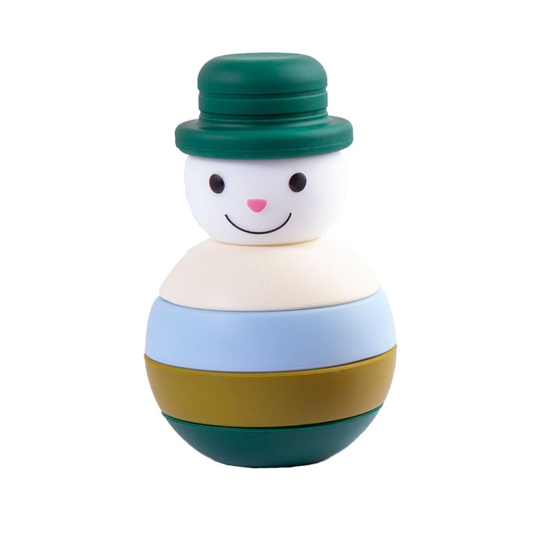 Juguete Muñeco Nieve Montessori Silicona Verde-0