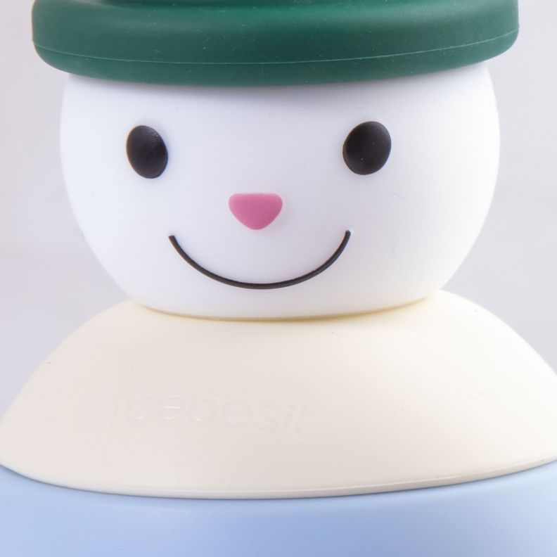 Juguete Muñeco Nieve Montessori Silicona Verde-1