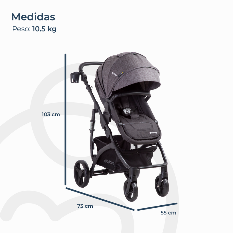 Coche Cuna Travel System Explorer LX Negro-8