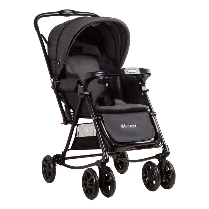 Coche Cuna Balancin SX Negro Melange Bebesit-0