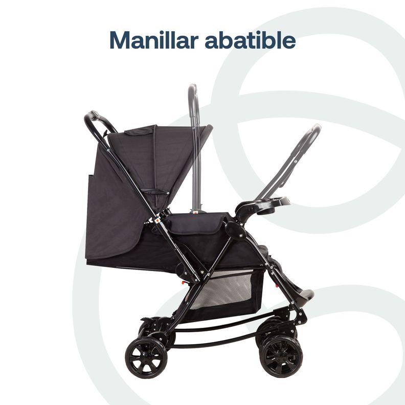 Coche Cuna Balancin SX Negro Melange Bebesit-4