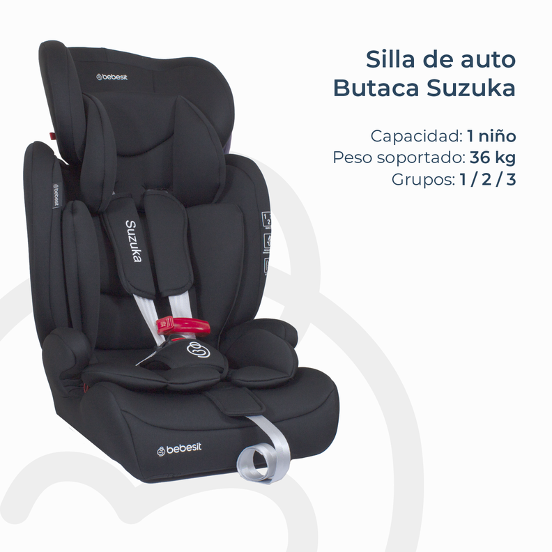 Silla de Auto Bebesit Butaca Suzuka - Negro-4