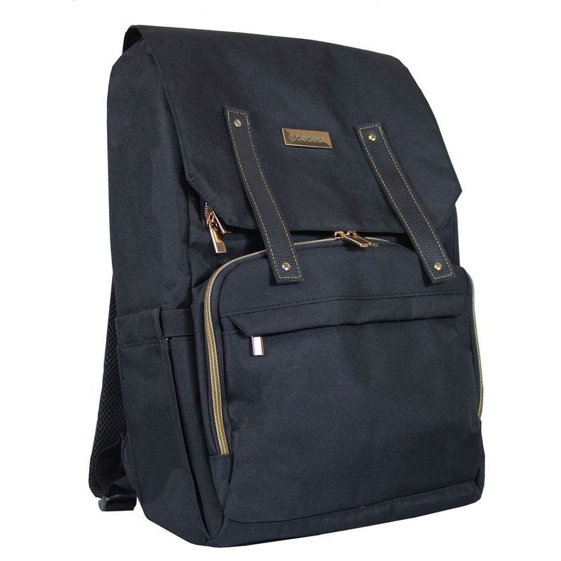 Mochila Maternal Diseno Premium Black Gold Negro