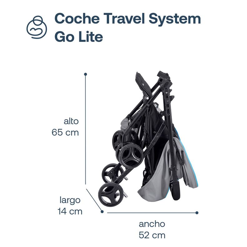 Coche Travel System Go Lite Gris Bebesit-9