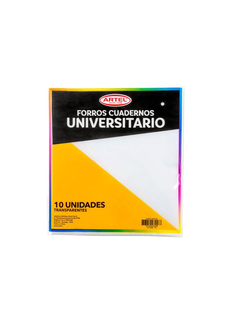10 Forros Cuaderno Universitario Transparente Artel-0
