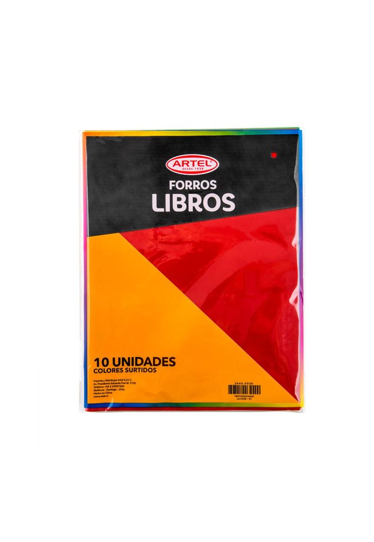 10 Forros Libro Universitario Colores Artel-0