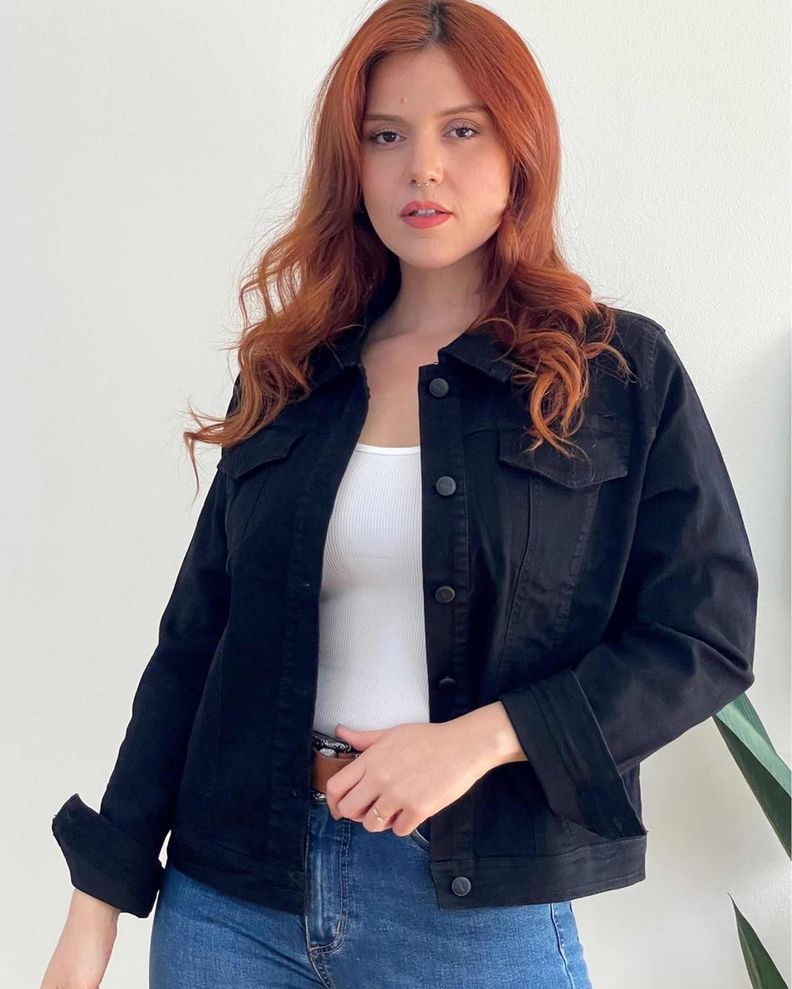 Chaqueta Mezclilla Mujer Oversize-1
