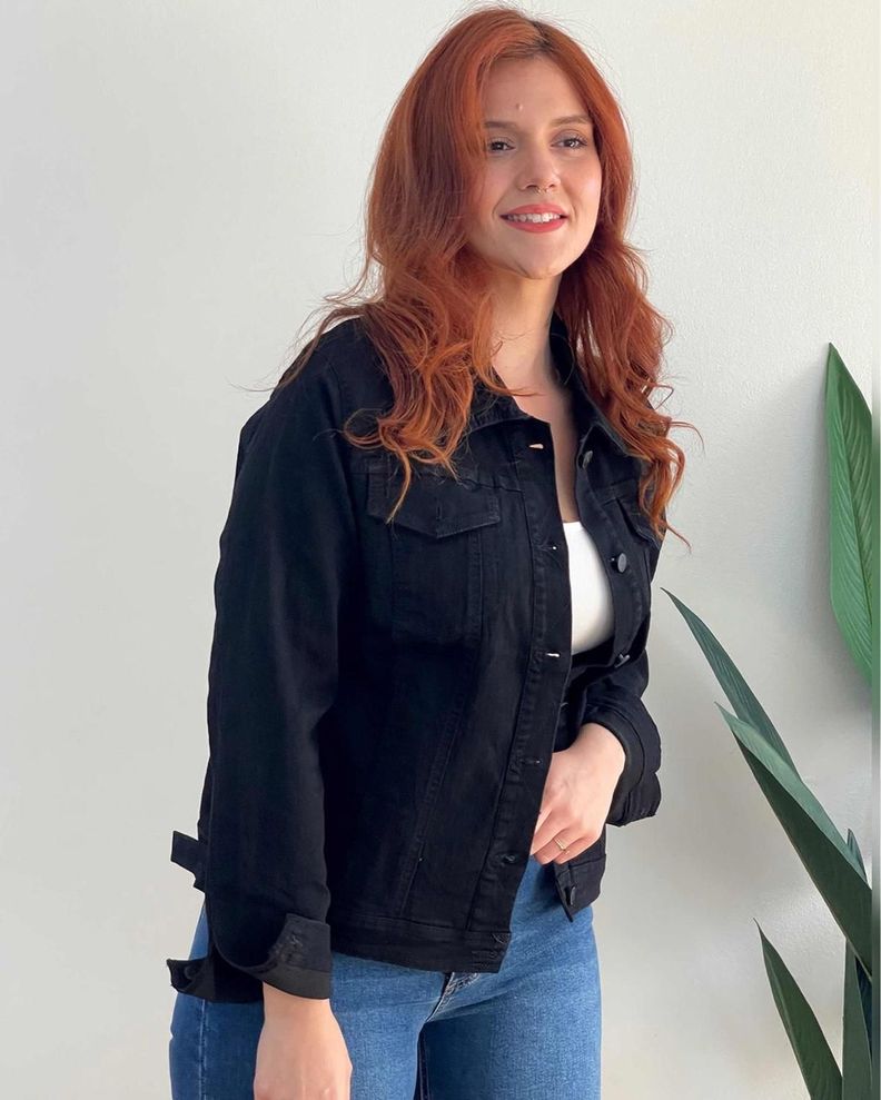 Chaqueta Mezclilla Mujer Oversize-2
