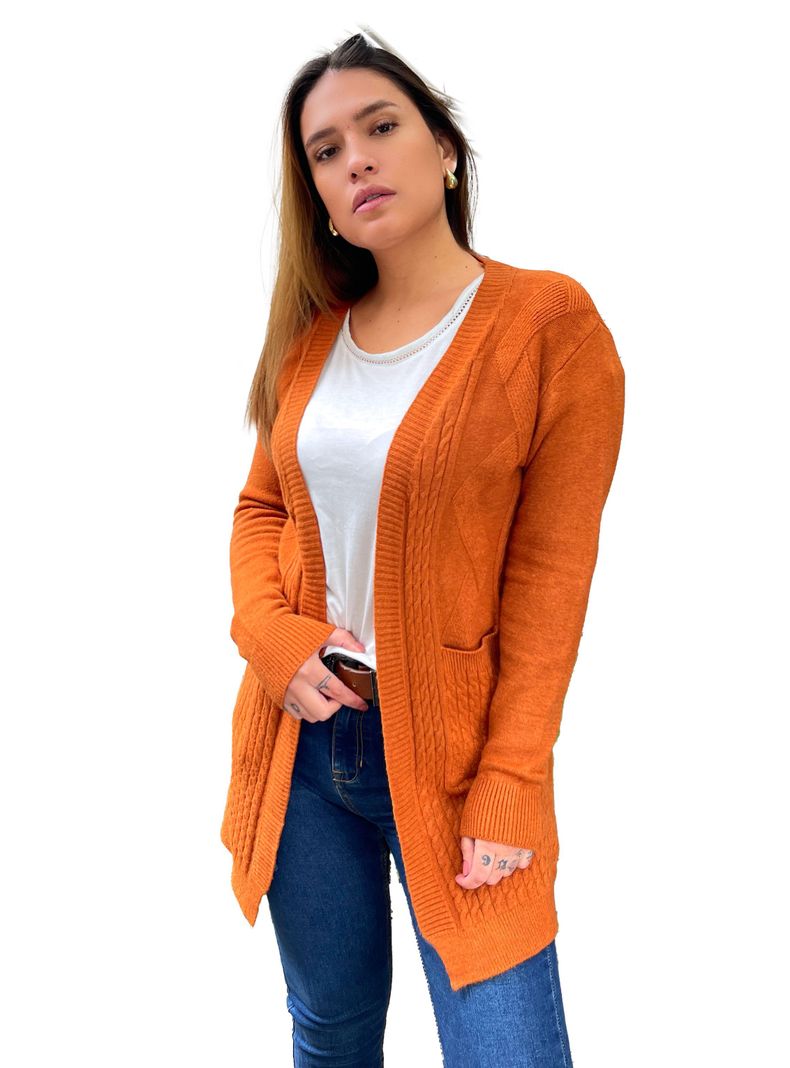 Tapado càrdigan Spandex mujer Colores Bruselas invierno-0