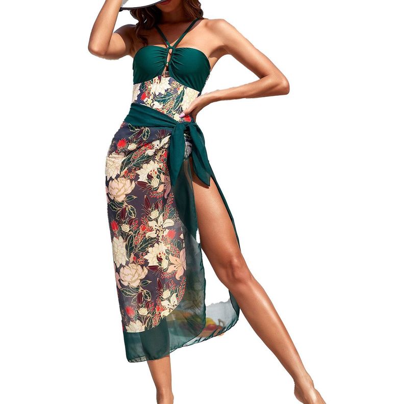 Traje de baño + pareo navaggio verde-0