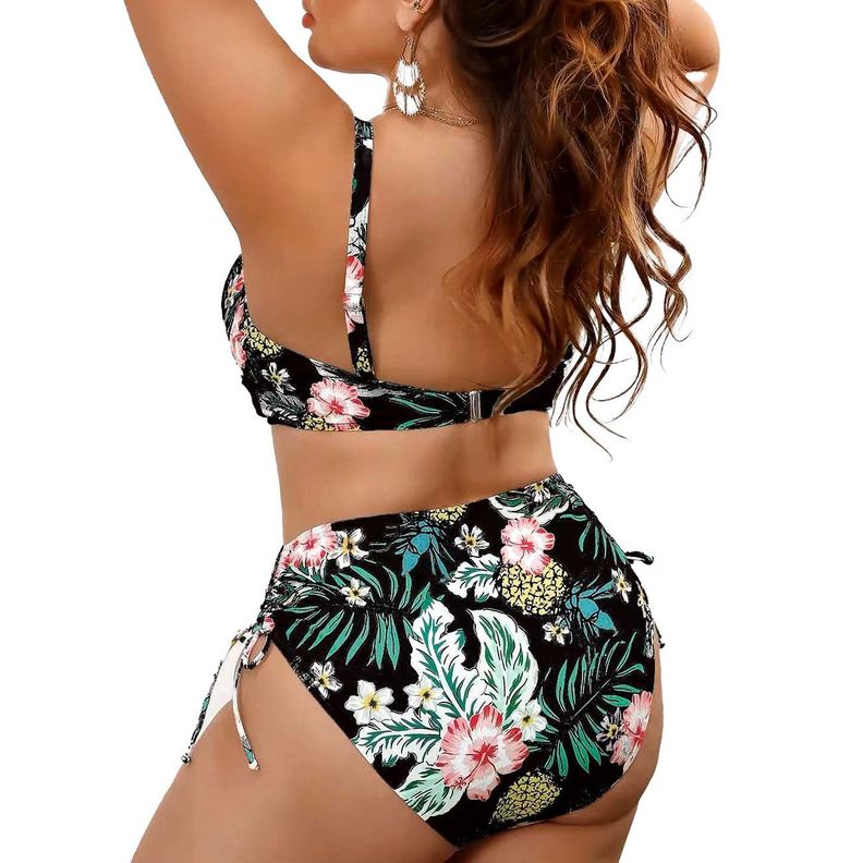 Bikini tiro alto copa straps plus size colores-1