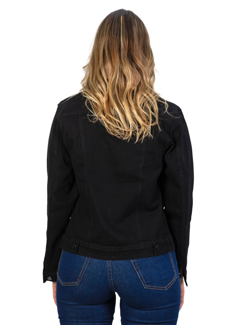 Chaqueta mujer Mezclilla Denim Negro-2