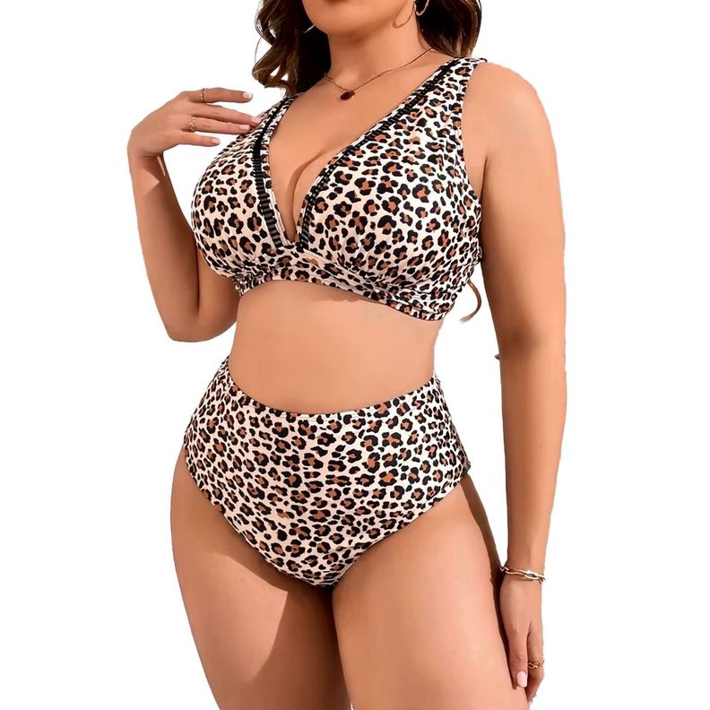 Bikini tiro alto animal print ao nang-1