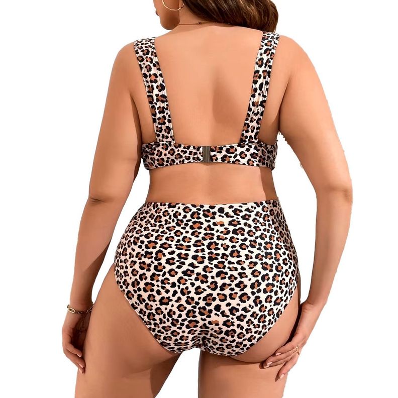 Bikini tiro alto animal print ao nang-2