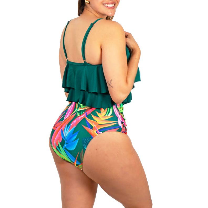 Bikini tiro alto Maori Verde-2