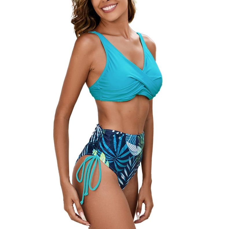 Bikini tiro alto mujer Nissi Straps Turquesa-1