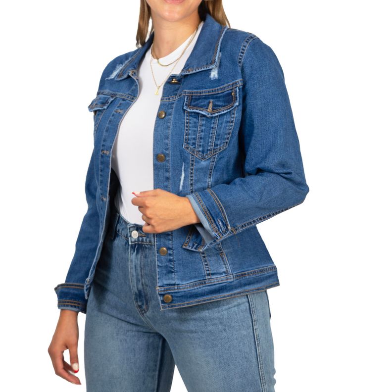 Chaqueta Mezclilla denim azul-1