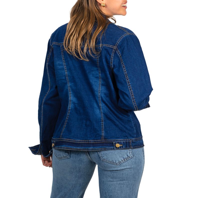 Chaqueta Mezclilla mujer denim azul -1