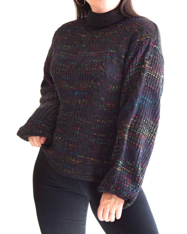 Chaleco mujer lana reciclada jaspeado manga englobada colores-1