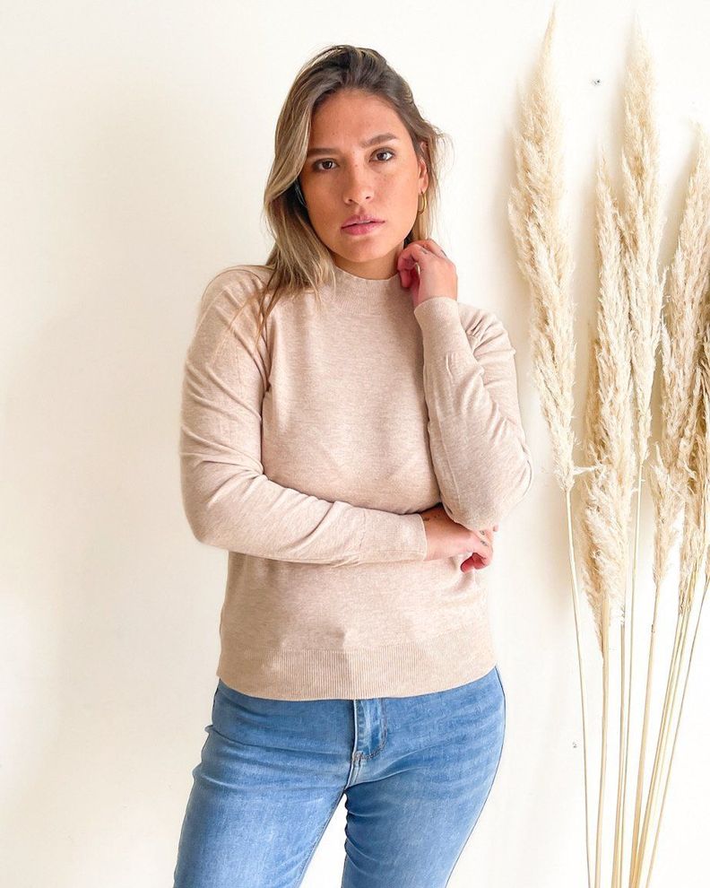 Sweater cuello medio Melisa colores-0
