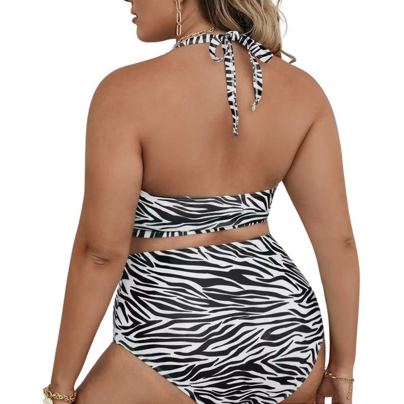 Bikini tiro alto Zebra print-2