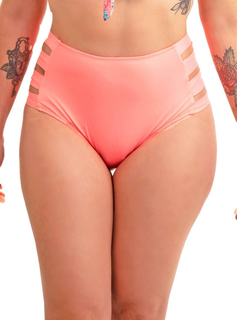 Parte De Abajo Bikini Tiro Alto Cut Out Colores-0