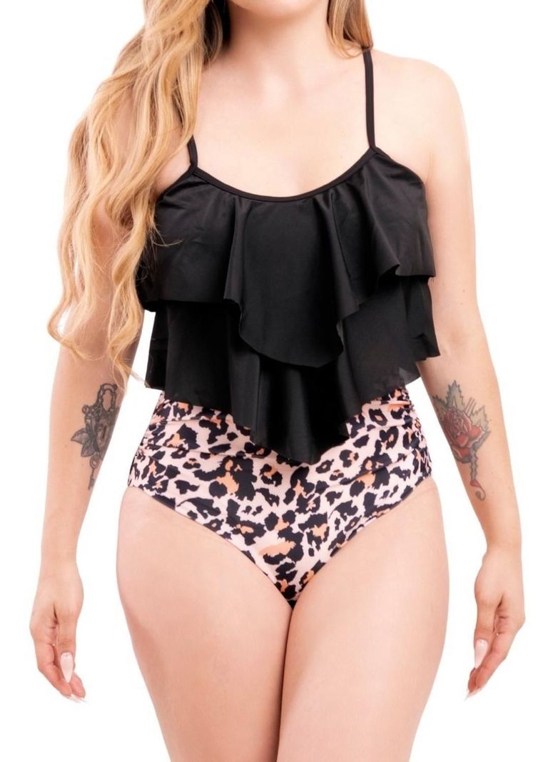 Bikini Tiro Alto Top Vuelos Maorí Animal Print-3