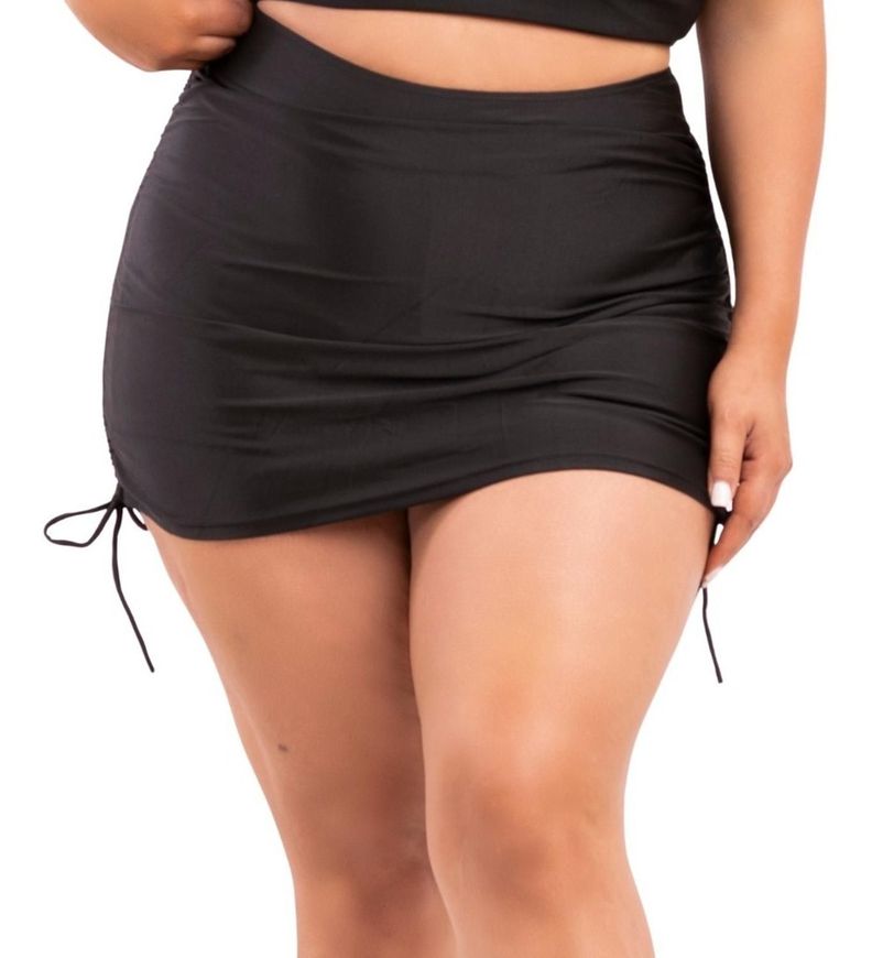 Falda Short Straps Tiro Alto Traje De Baño-2