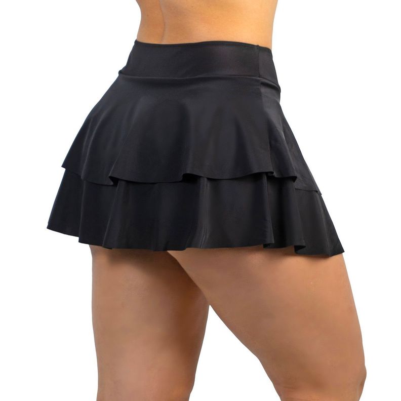Falda short traje de baño parte de abajo doble mujer-2