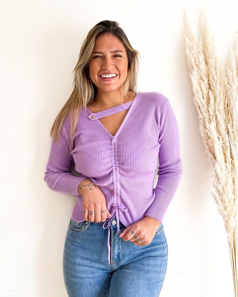 Sweater mujer básico Love-0