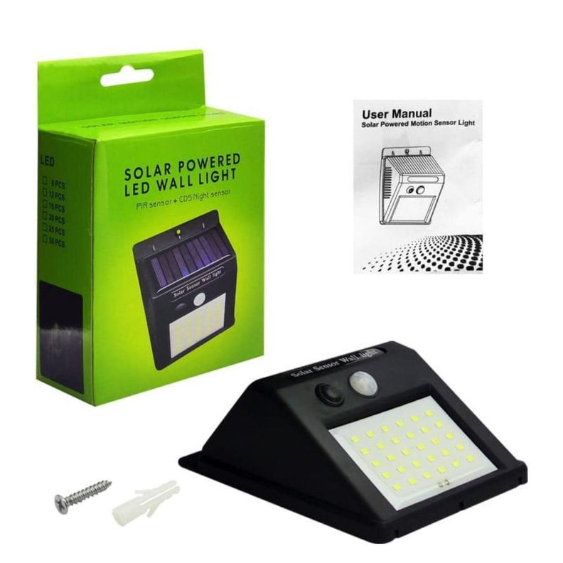 Foco Solar Led Sensor De Movimiento-0