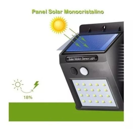 Foco Solar Led Sensor De Movimiento-2