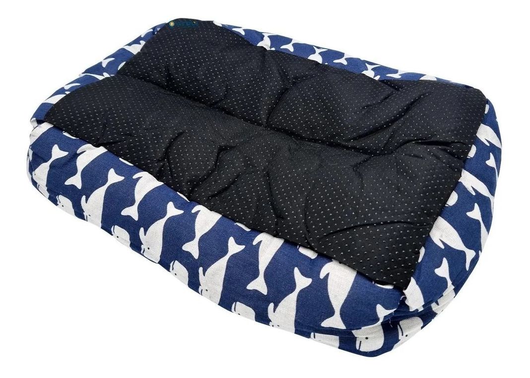 Cama Mascota Perro Gato Rectangular 60 X 40 Cms Ballenas-2