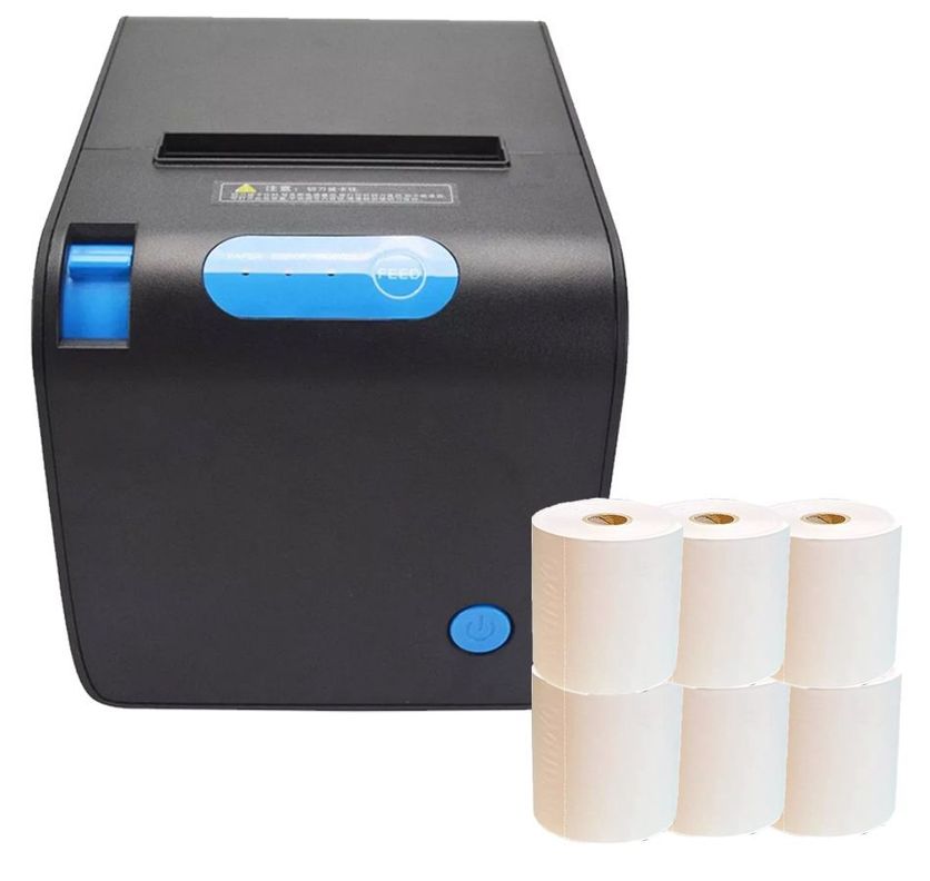 Impresora Térmica Recibo Puerto Ethernet Usb + 6 Rollos-0