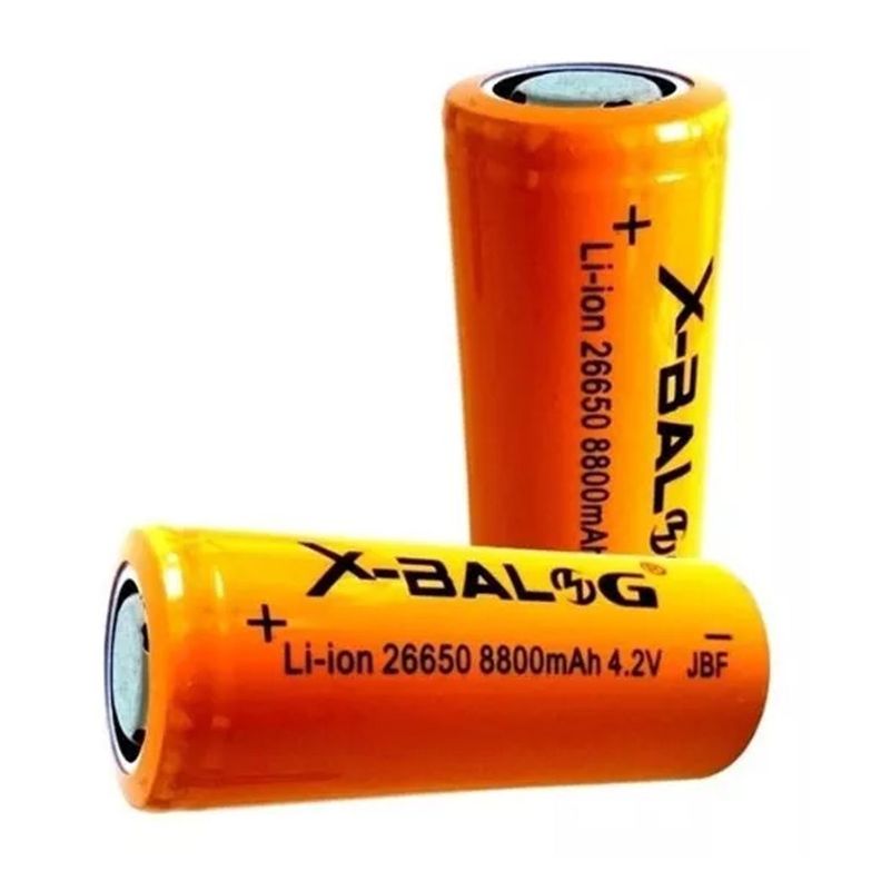 Pack 2 Pilas Recargables Baterías Li-ion 26650 8800 Mah 4.2v-0