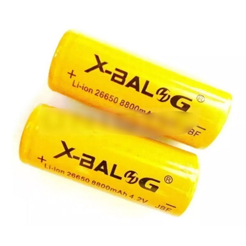 Pack 2 Pilas Recargables Baterías Li-ion 26650 8800 Mah 4.2v-1