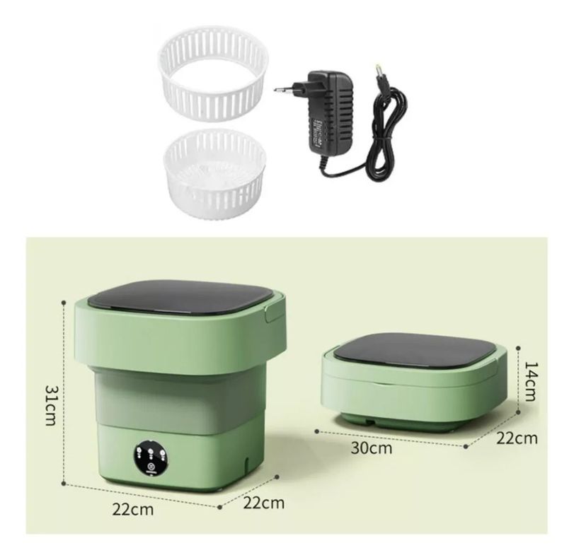 Mini Lavadora Portátil Con Desinfectar De Luz Azul 9l-2