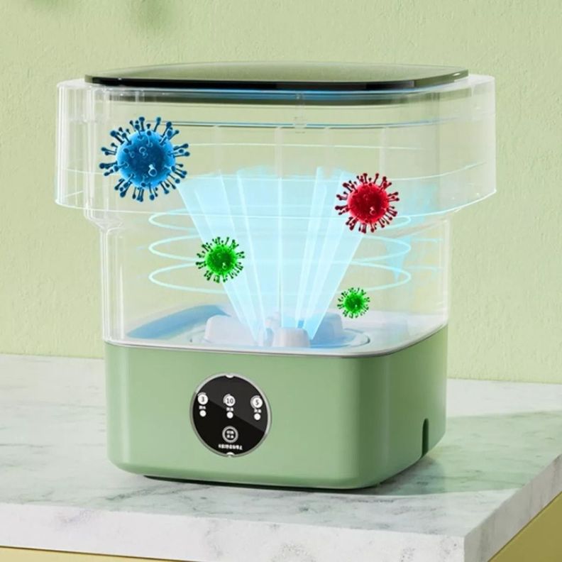 Mini Lavadora Portátil Con Desinfectar De Luz Azul 9l-4