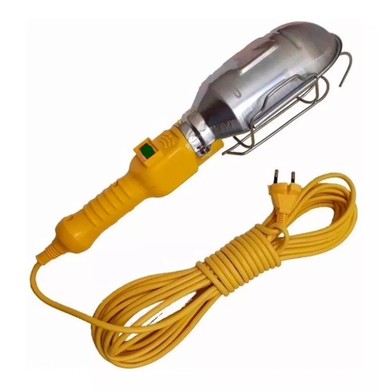 Lámpara Portátil Mecánico Extensión + Interruptor 15 Metros-3